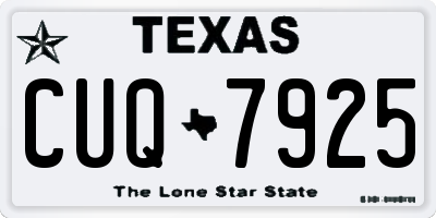 TX license plate CUQ7925