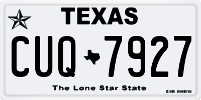 TX license plate CUQ7927