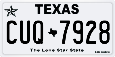 TX license plate CUQ7928