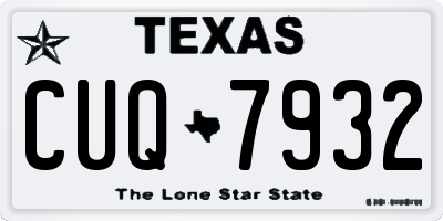 TX license plate CUQ7932