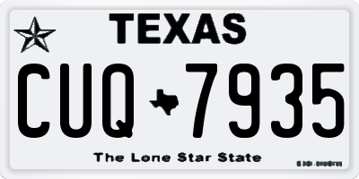 TX license plate CUQ7935