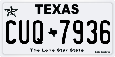 TX license plate CUQ7936