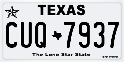 TX license plate CUQ7937