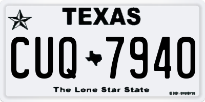 TX license plate CUQ7940