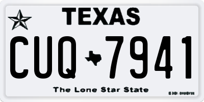 TX license plate CUQ7941
