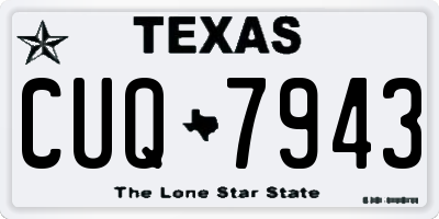 TX license plate CUQ7943