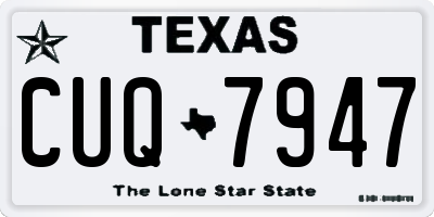 TX license plate CUQ7947