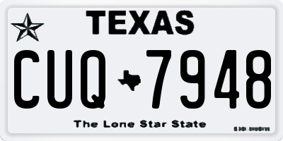 TX license plate CUQ7948