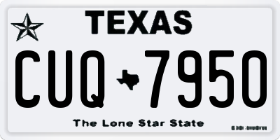 TX license plate CUQ7950