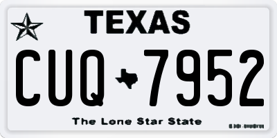 TX license plate CUQ7952
