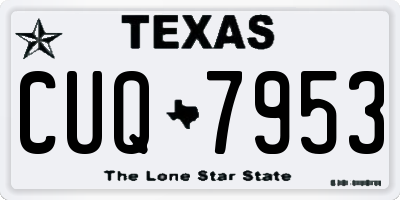 TX license plate CUQ7953