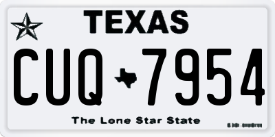 TX license plate CUQ7954