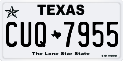 TX license plate CUQ7955