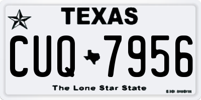TX license plate CUQ7956