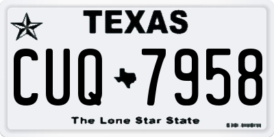TX license plate CUQ7958