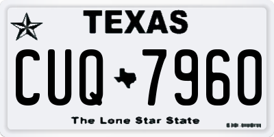 TX license plate CUQ7960