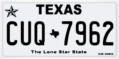 TX license plate CUQ7962