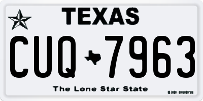 TX license plate CUQ7963