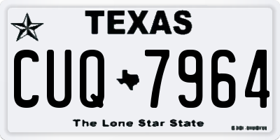 TX license plate CUQ7964