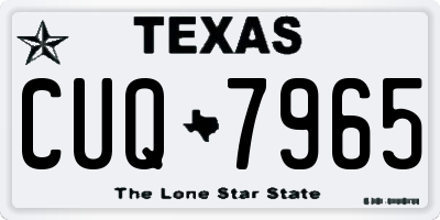TX license plate CUQ7965