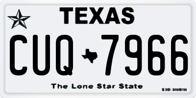 TX license plate CUQ7966