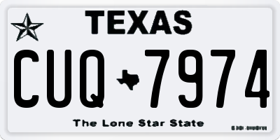 TX license plate CUQ7974