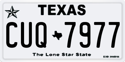 TX license plate CUQ7977