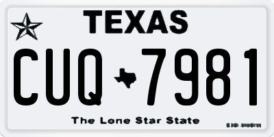 TX license plate CUQ7981