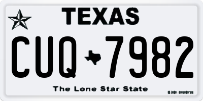 TX license plate CUQ7982