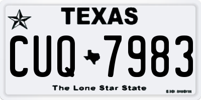 TX license plate CUQ7983
