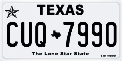 TX license plate CUQ7990