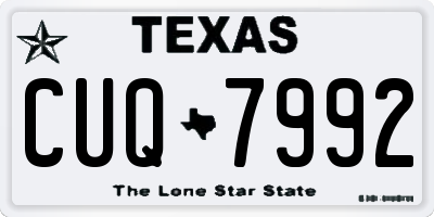 TX license plate CUQ7992