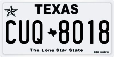 TX license plate CUQ8018