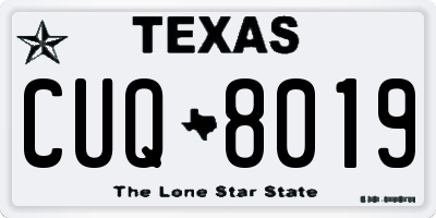 TX license plate CUQ8019