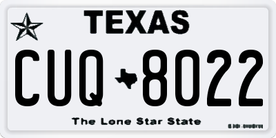 TX license plate CUQ8022