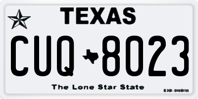 TX license plate CUQ8023