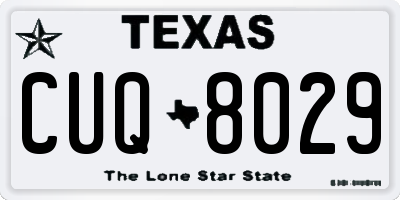 TX license plate CUQ8029