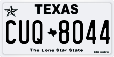 TX license plate CUQ8044