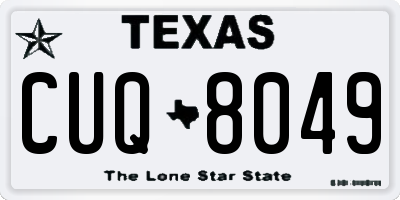TX license plate CUQ8049