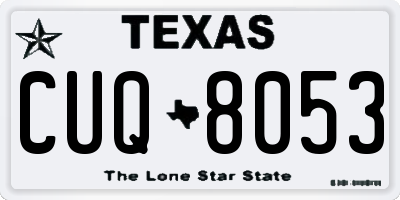 TX license plate CUQ8053