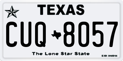 TX license plate CUQ8057