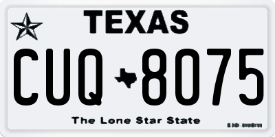 TX license plate CUQ8075
