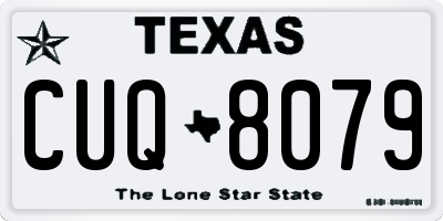 TX license plate CUQ8079