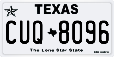 TX license plate CUQ8096