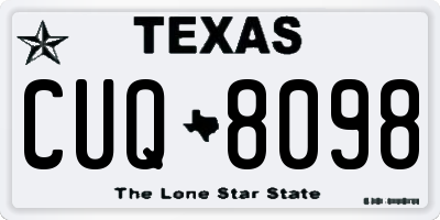 TX license plate CUQ8098
