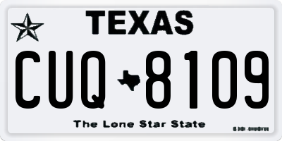 TX license plate CUQ8109