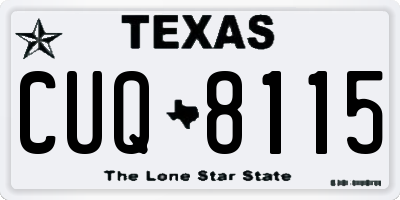 TX license plate CUQ8115