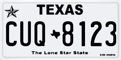 TX license plate CUQ8123