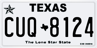TX license plate CUQ8124