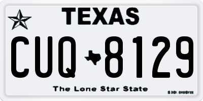 TX license plate CUQ8129